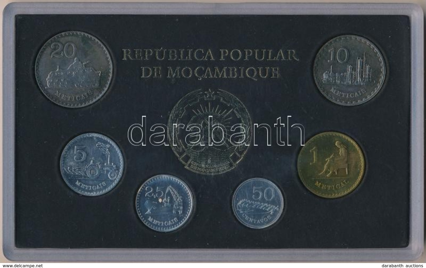 Mozambik 1980. 50c-20M (6xklf) Forgalmi Sor Dísztokban T:1,1-
Mozambique 1980. 50 Centavos - 20 Meticais (6xdiff) Coin S - Non Classificati