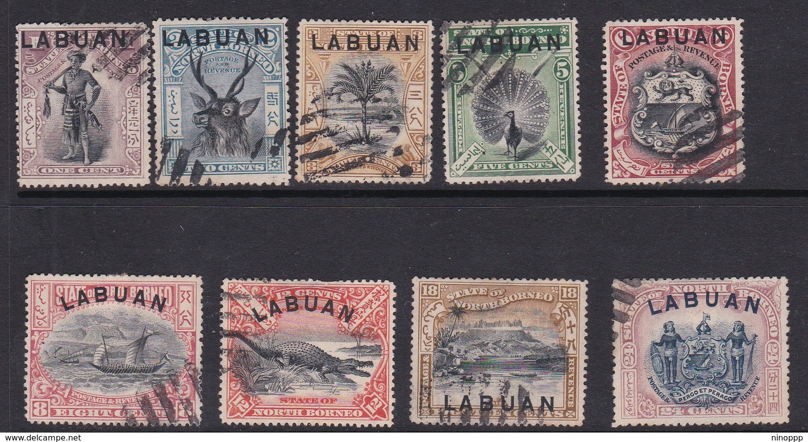 Malaysia-Labuan Scott 72-82 1897 Definitives, Used - Maleisië (1964-...)