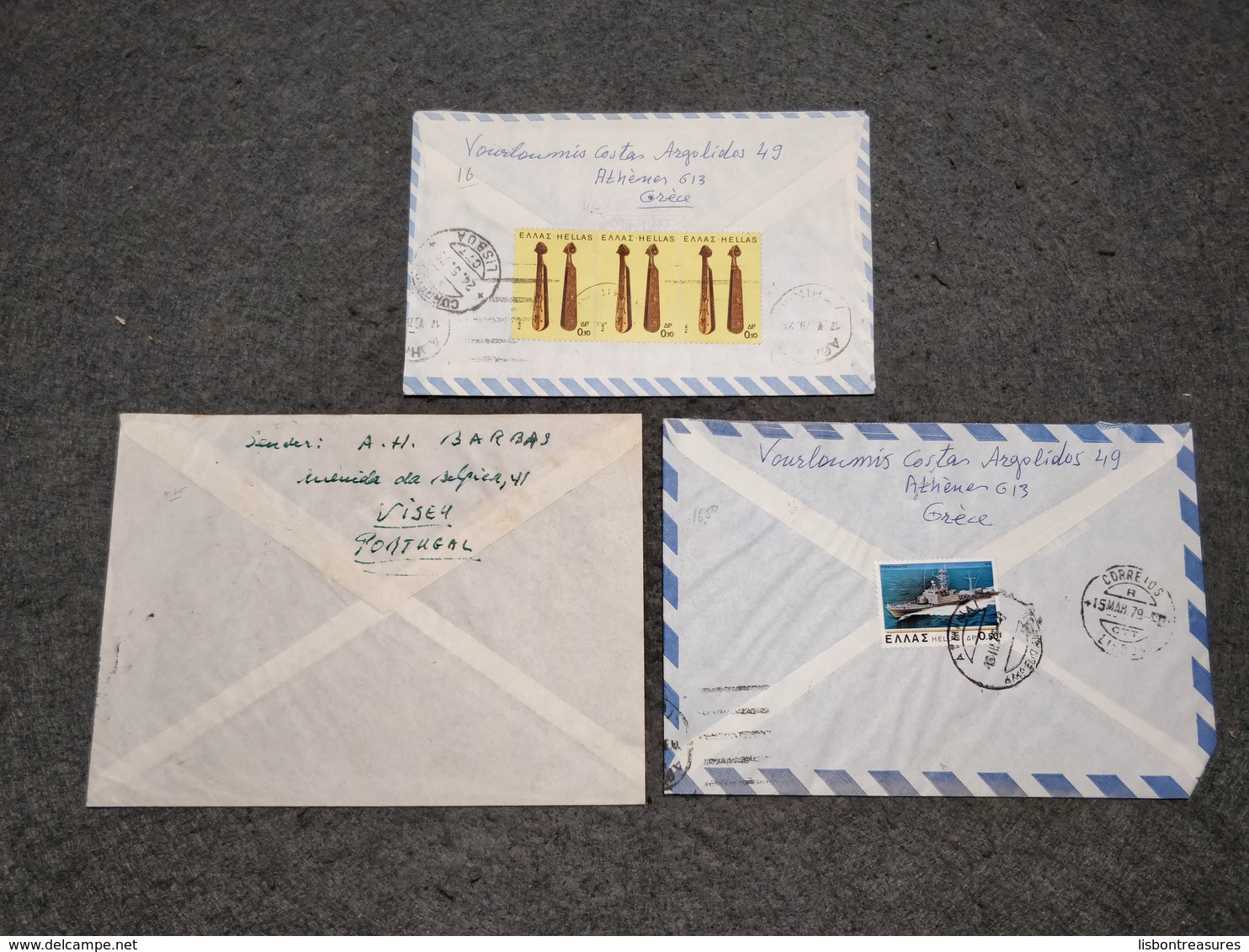 LOT X 3 GREECE CIRCULATED COVERS - Collections