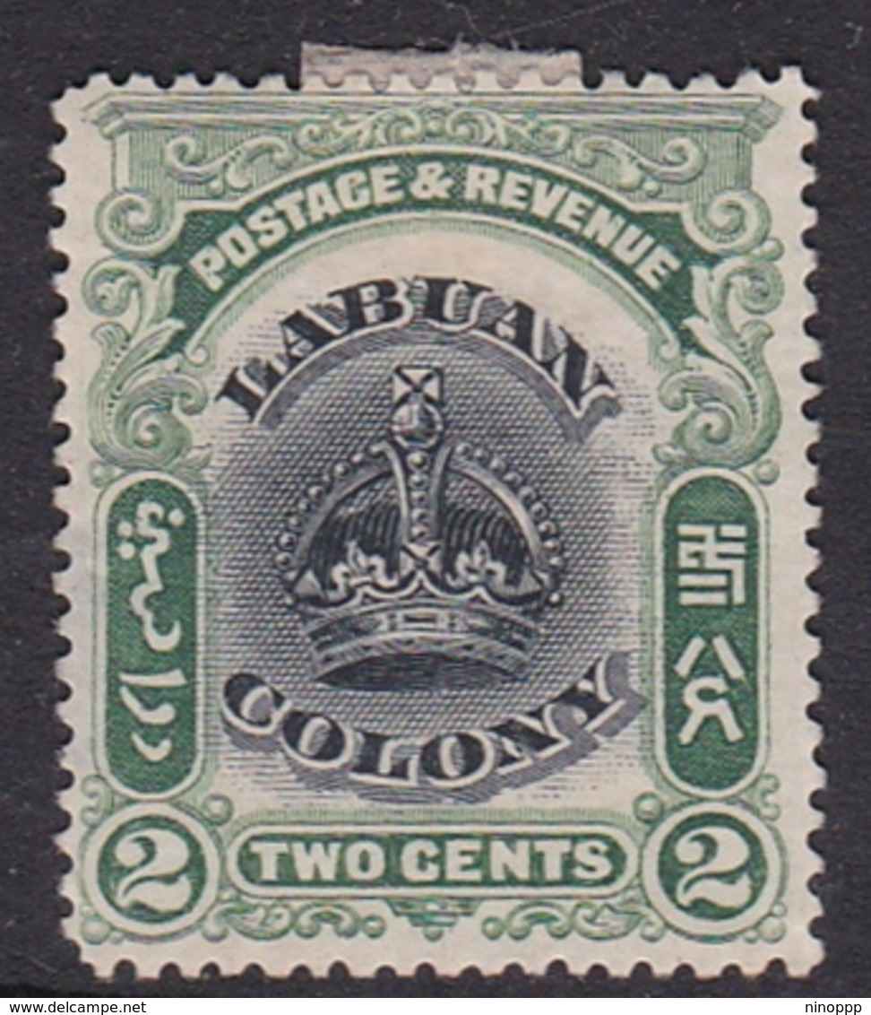 Malaysia-Labuan Scott 100 1902-03 Crown, 2c Green And Black, Mint No Gum - Malaysia (1964-...)