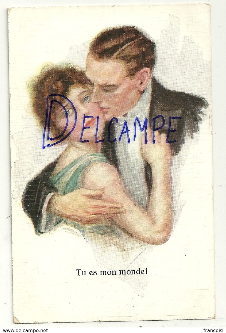 Couple "Tu Es Mon Monde!". Signée Chicky Spark 1923 - Spark, Chicky