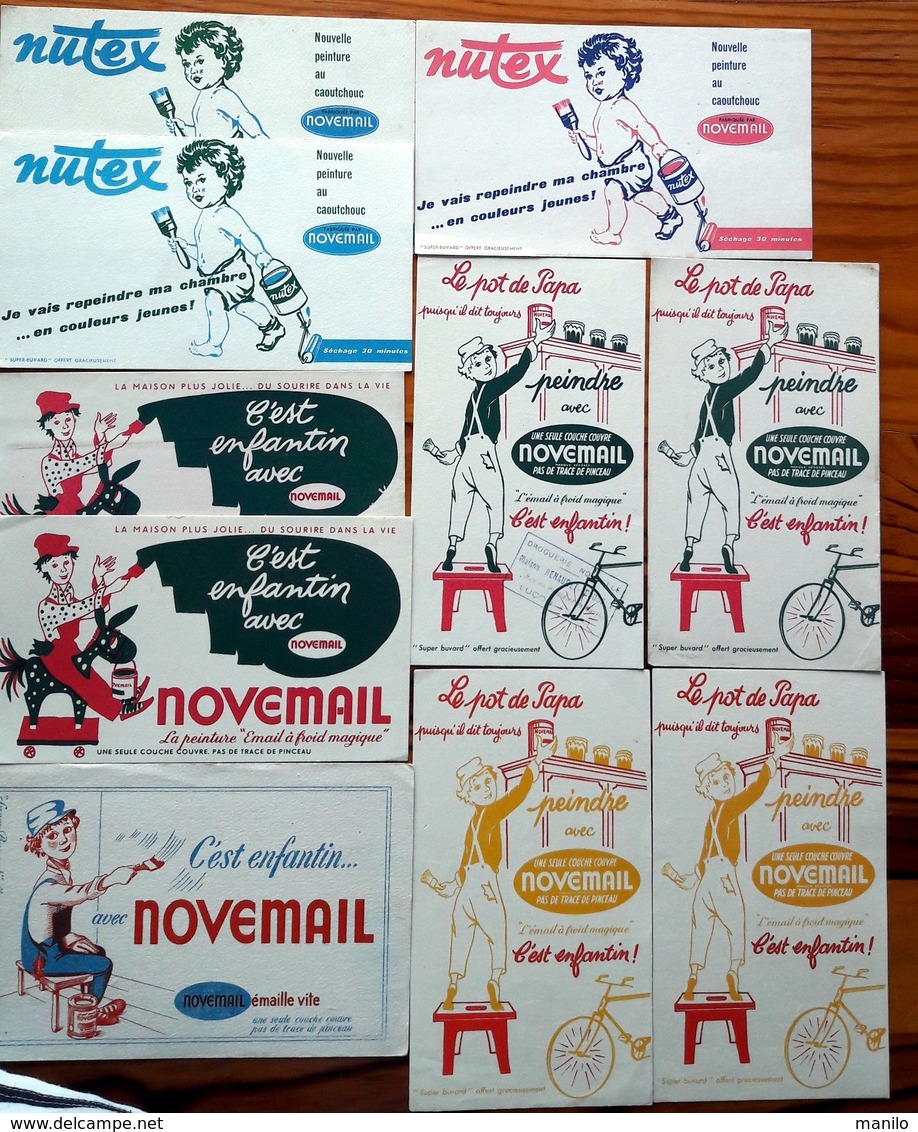 10 Buvards Anciens Peinture : NOVEMAIL - 6 Différents  Tous Illustrés - Peintures