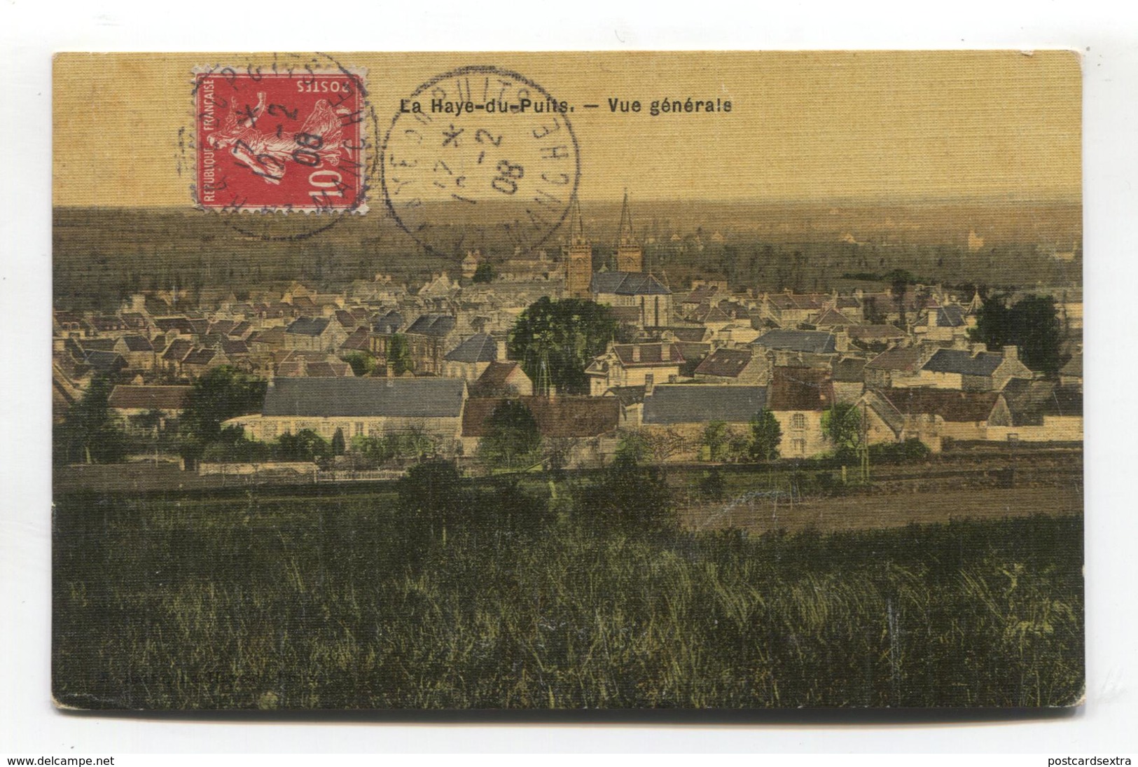 La Haye-du-Puits - Vue Générale - CPA De 1908 - Other & Unclassified