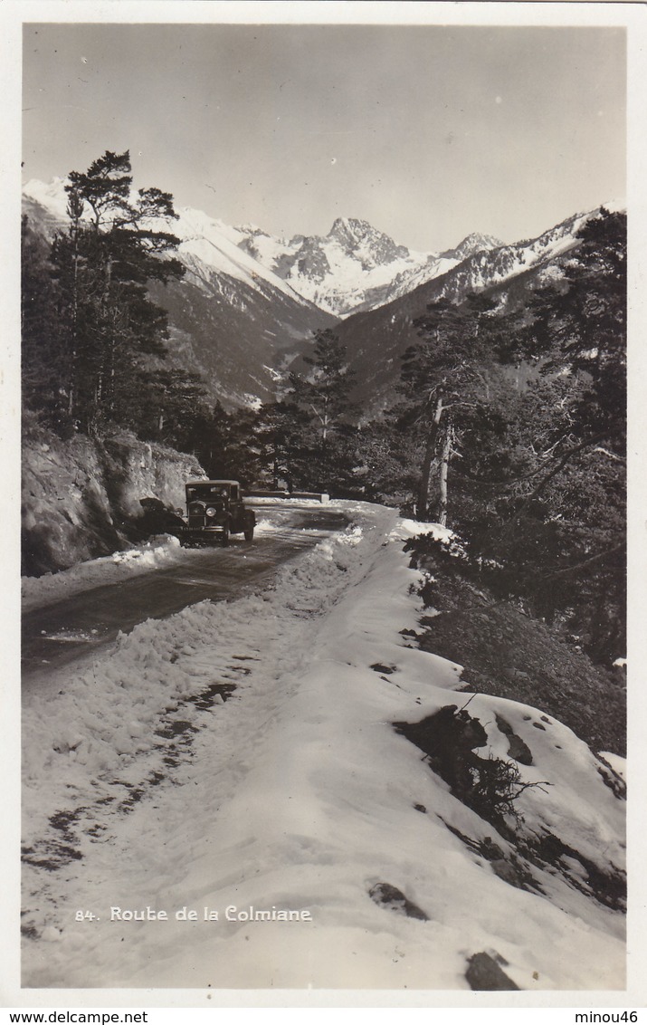 VALDEBLORE :CPSM P.F. ANNEES 50...LA ROUTE DE LA COLMIANE.ANIMEE VOITURE.T.B.ETAT.PETIT PRIX COMPAREZ!!! - Autres & Non Classés