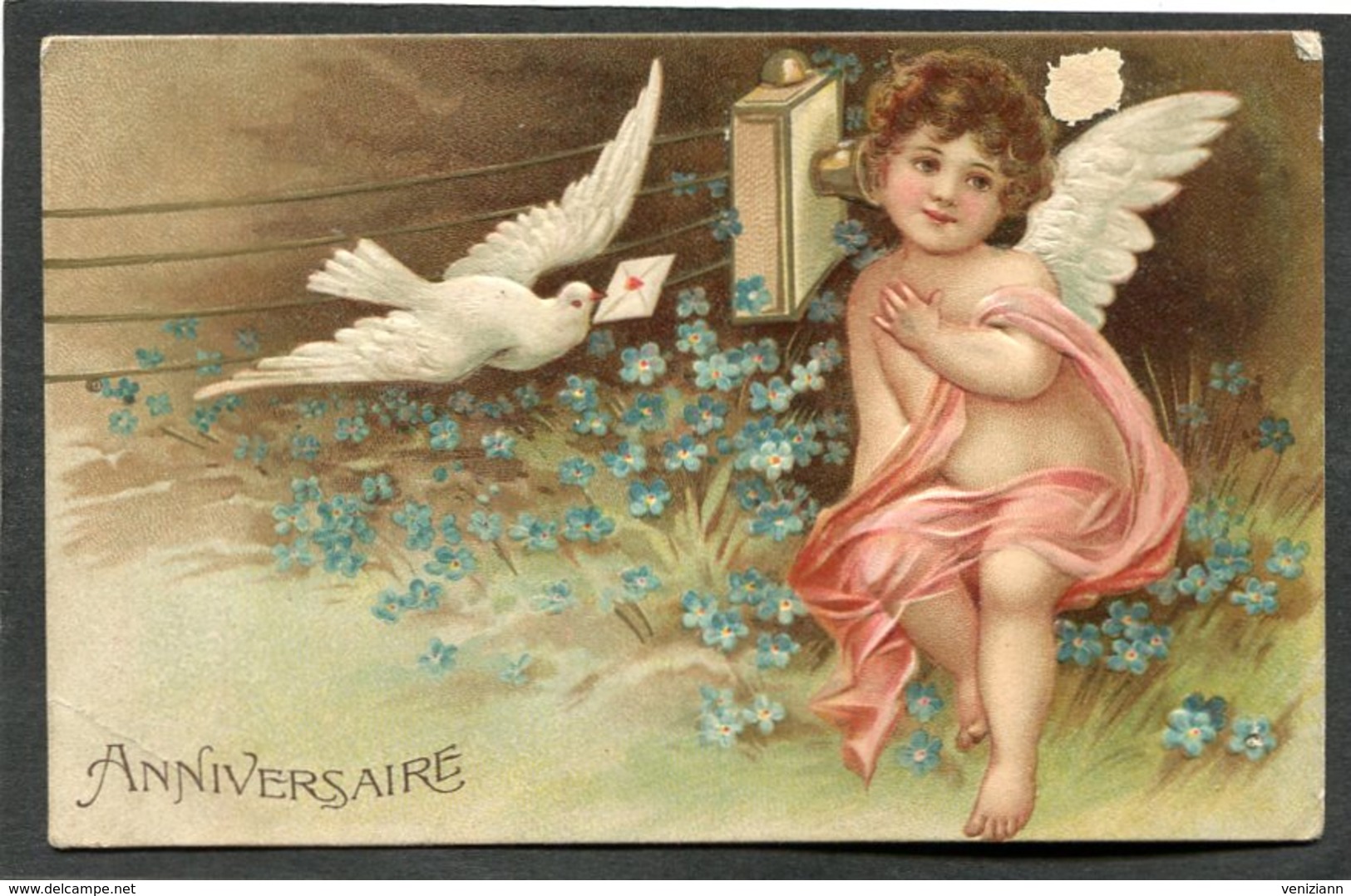 CPA - Illustration - Ange - Heureux Anniversaire - Carte En Relief - Angels