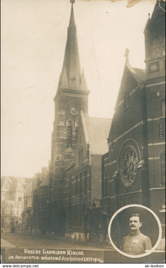 Antwerpen Anvers Ansichten Erster Weltkrieg - Garnison Kirche 1915 - Other & Unclassified