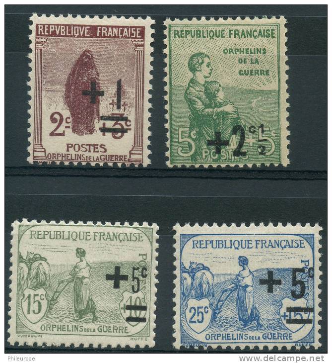 France (1922) N 162 à 165 ** (Luxe) - Neufs