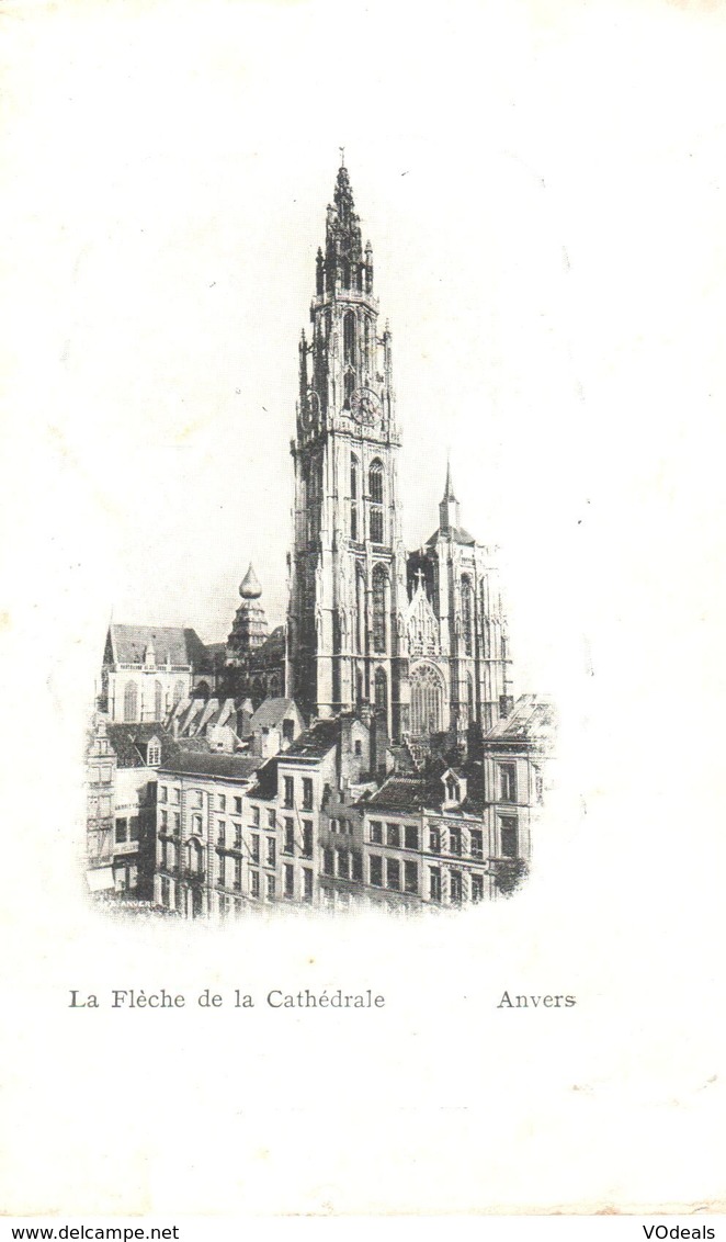 Antwerpen - Anvers - CPA - La Flèche De La Cathédrale - Malle