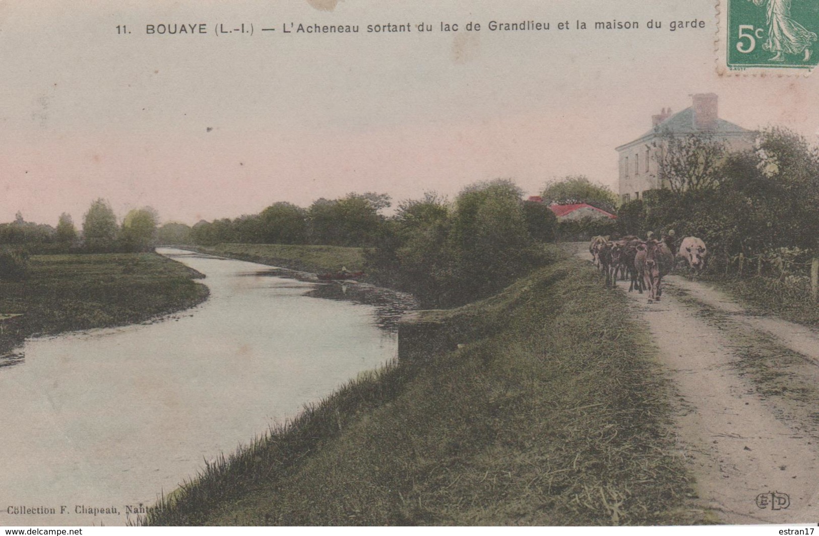 44 BOUAYE L'ACHENEAU  SORTANT DU LAC DE GRANDLIEU ET LA MAISON DE  GARDE - Bouaye