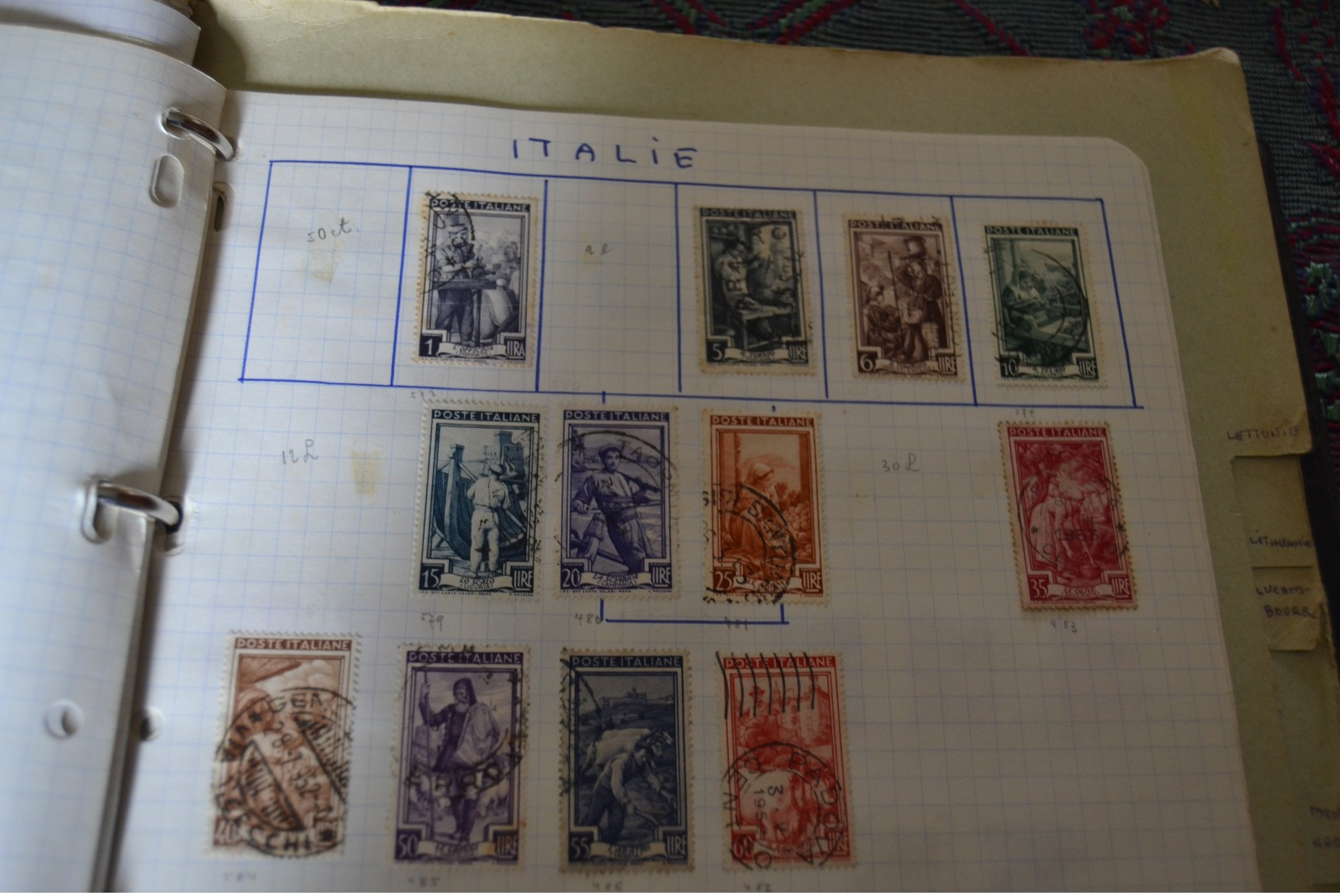 ITALIE TIMBRES ANCIENS :PÉRIODE 1862.1879. 1891.97 AUTRES ANNÉES ;. REPUBLIQUE;AVIATION ; SERVICE  ETC;;;;CHARNIERES