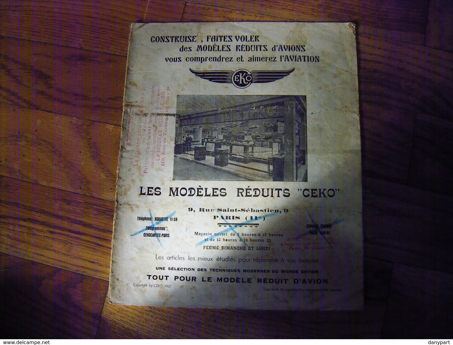 RARE CATALOGUE CEKO MODELES REDUITS D'AVIONS AVIATION - France