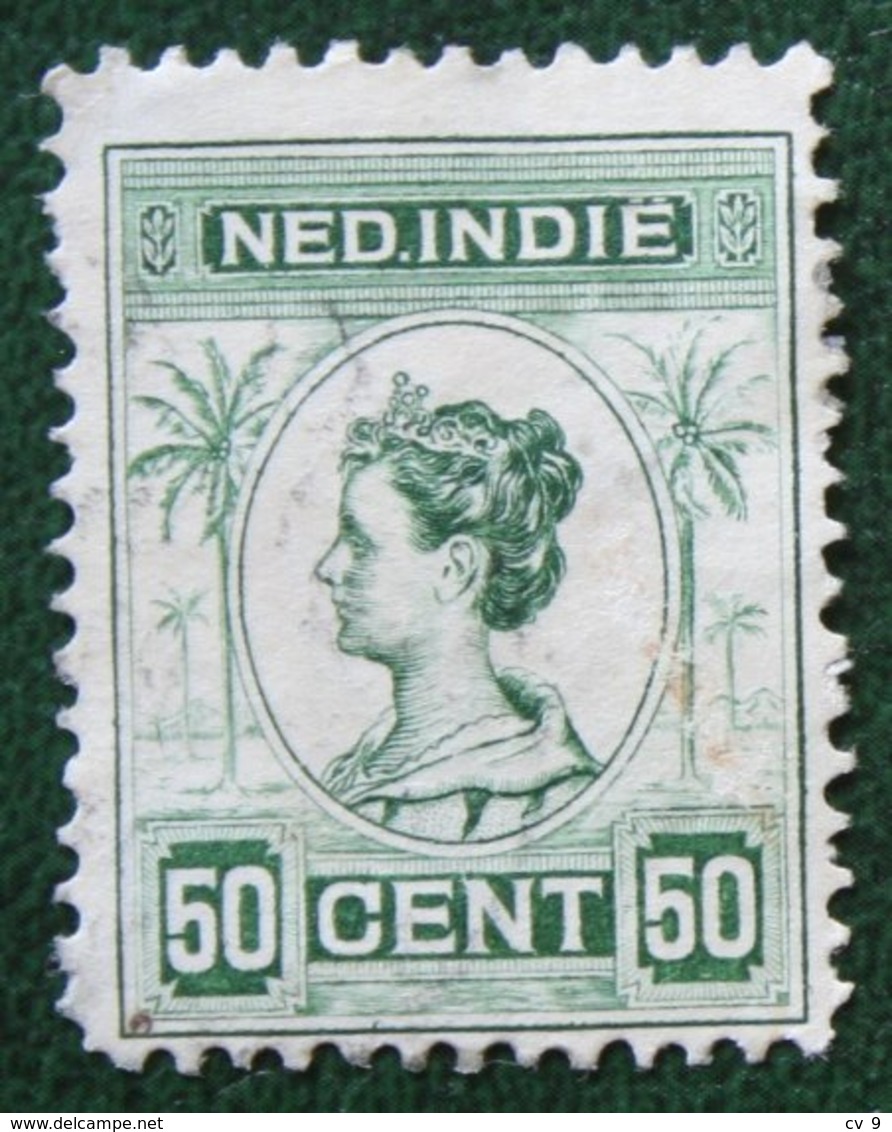 READ 50 Ct Queen Wilhelmina NVPH 129 1913-1931 Gestempeld / Used NEDERLAND INDIE / DUTCH INDIES - Netherlands Indies
