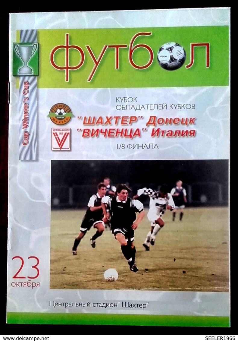 Football Programme -   F.C.  SHAKHTAR  Donetsk  V  VICENZA  Calcio  , EURO-CUP,  1997. - Books