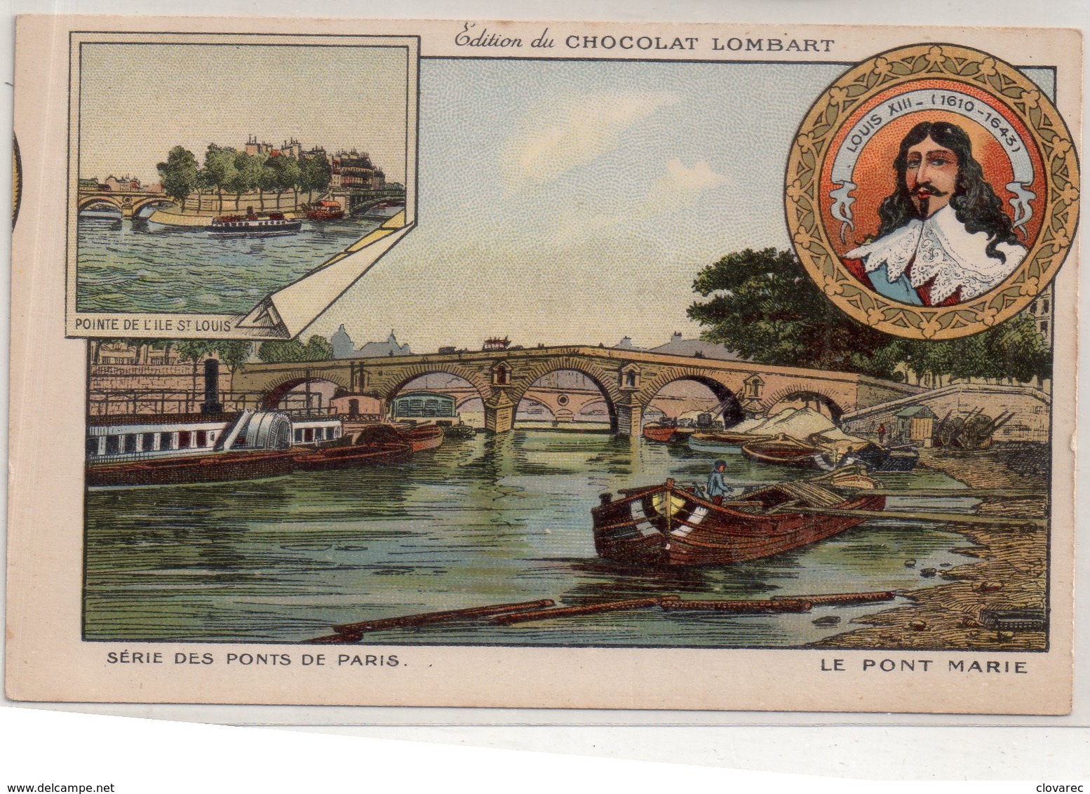 CHROMOS  "Edition Du CHOCOLAT LOMBART  "Le Pont MARIE" - Lombart