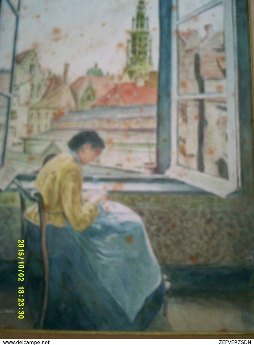 AQUARELLE PEINTURE PEINTRE SCENE TABLEAU COUTURE METIER COUTURIERE - Aquarelles