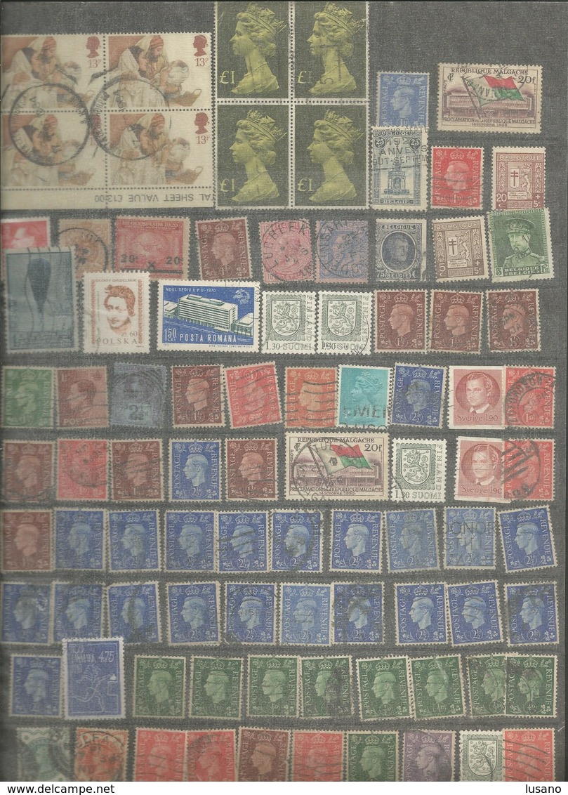 Lot De Timbres Trouvé Dans Un Vide-grenier - Vendu Tel Quel Avec Ou Sans Supports - Sammlungen (ohne Album)