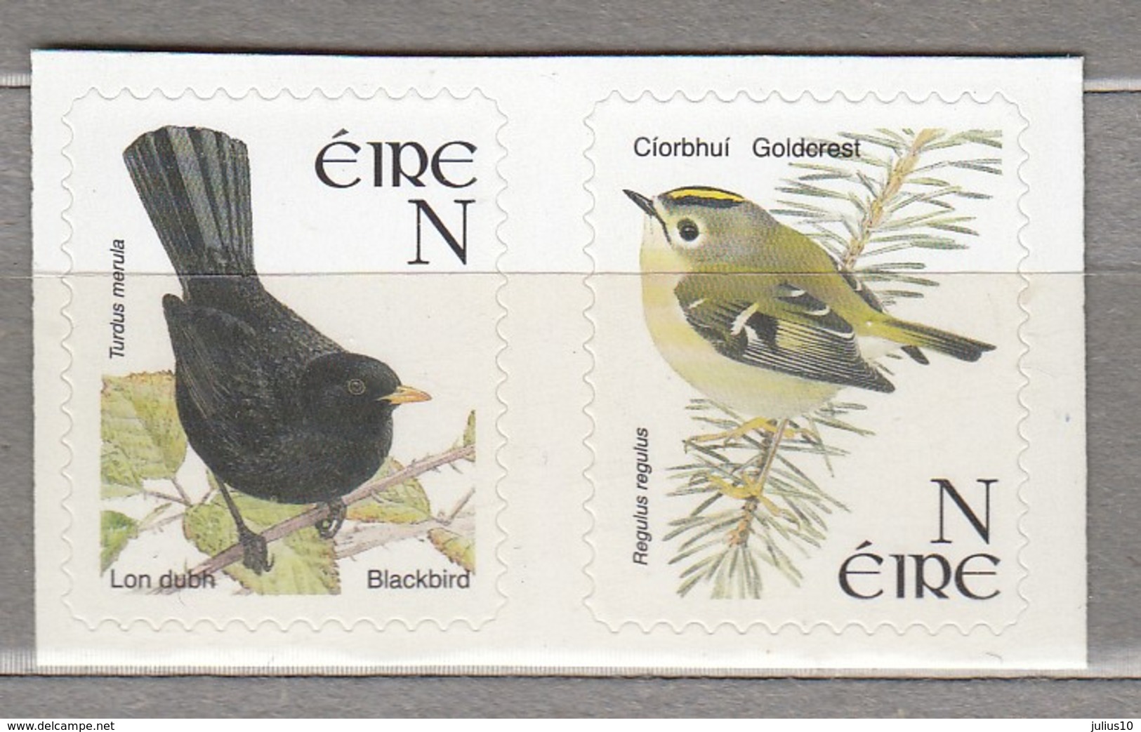 BIRDS Ireland 2001 Blackbird And Goldcrest MNH(**) Mi 1373-1374 SA #22420 - Autres & Non Classés