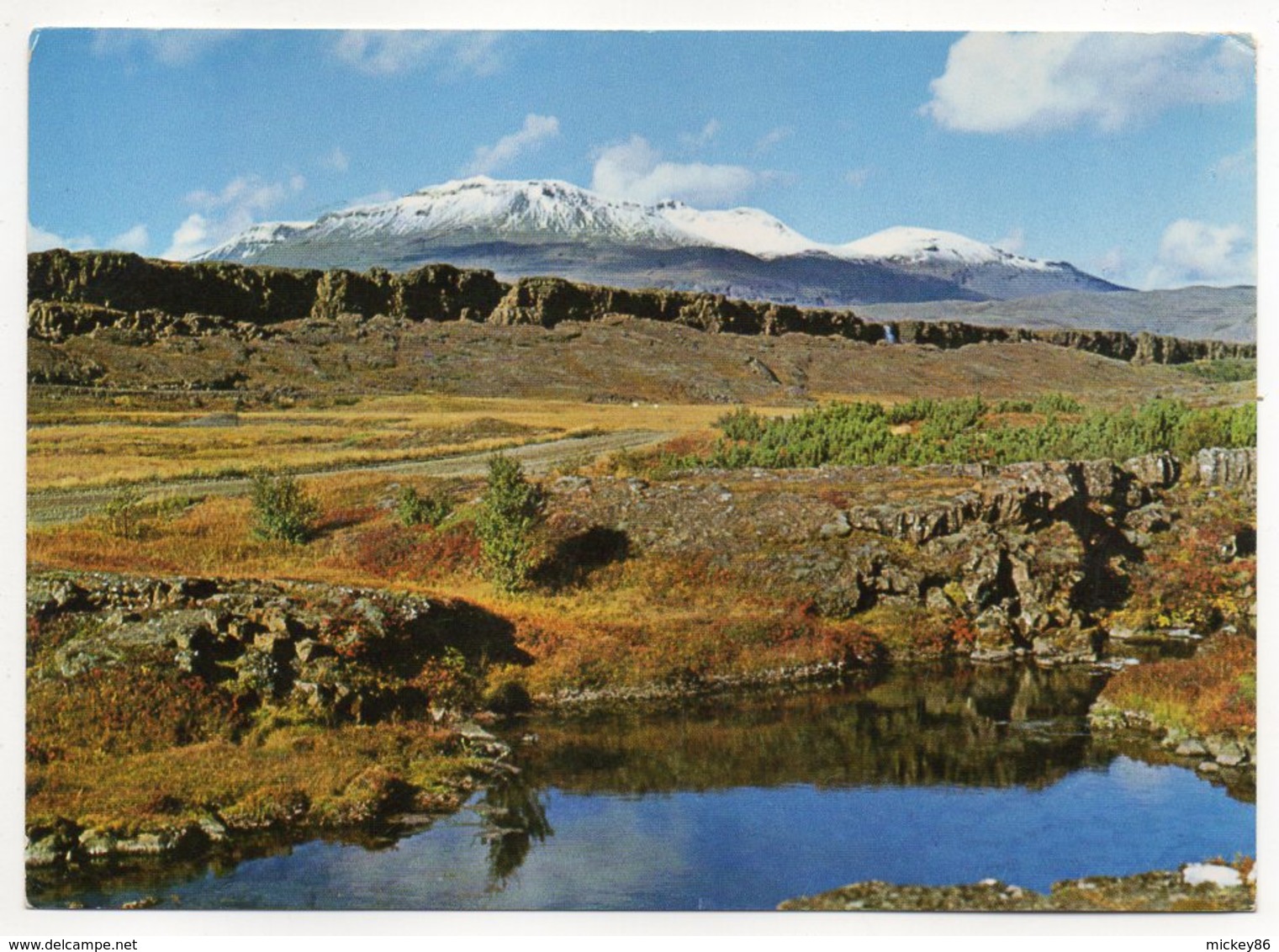 Islande--1972--THINGVELLIR  ...............timbre....  Cachet  .... Carte Destinée à La France - Iceland