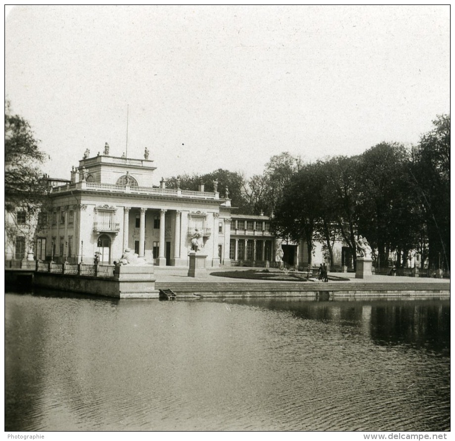 Pologne Varsovie Warszawa Chateau De Lazienki Ancienne Photo Stereo NPG 1905 - Photos Stéréoscopiques