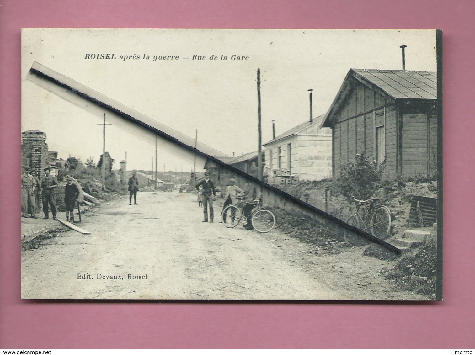 CPA   -  Roisel  Après La Guerre - Rue De La Gare - Roisel