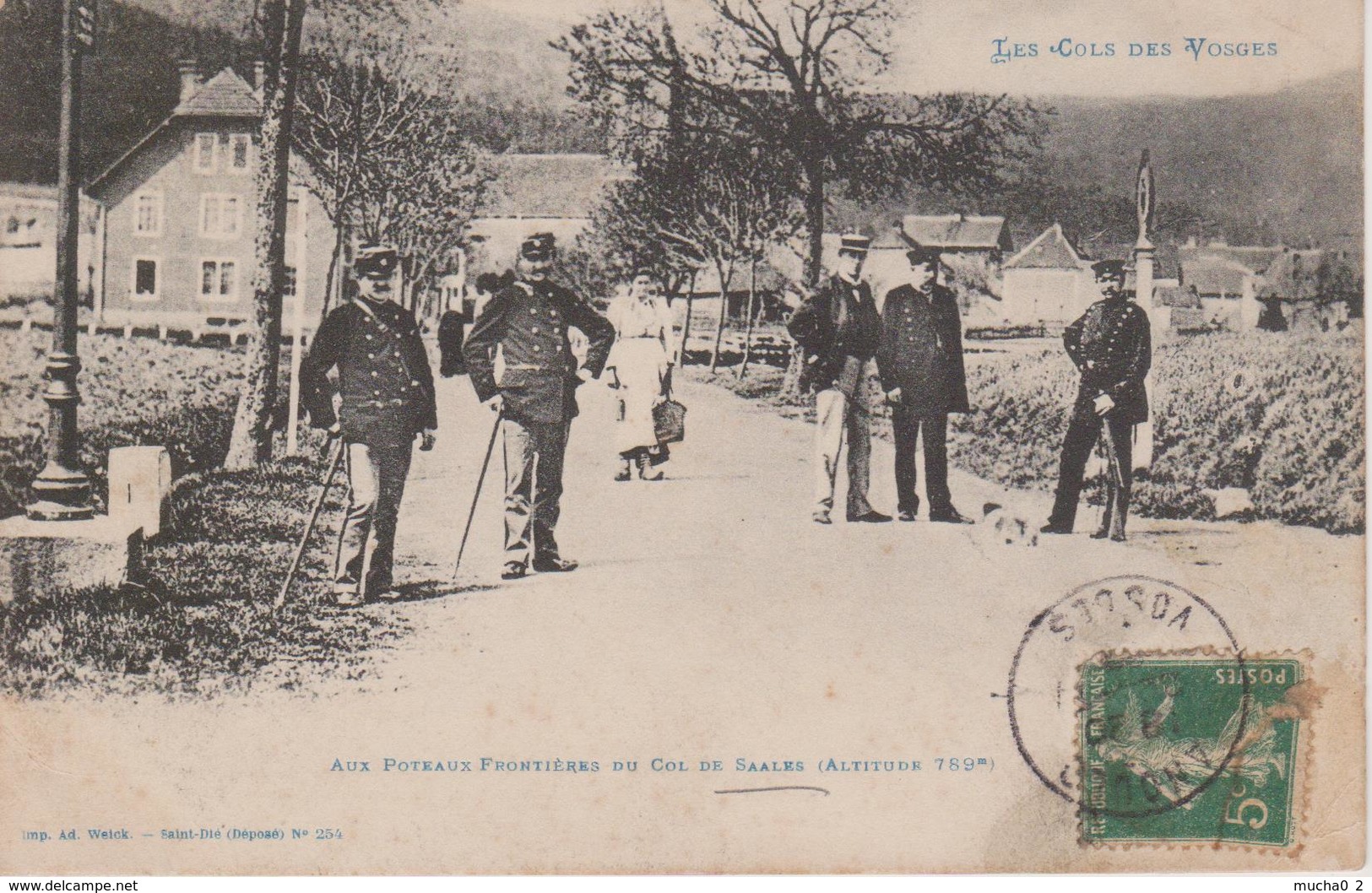 88 - SAALES - POTEAU FRONTIERE - DOUANIERS - Douane