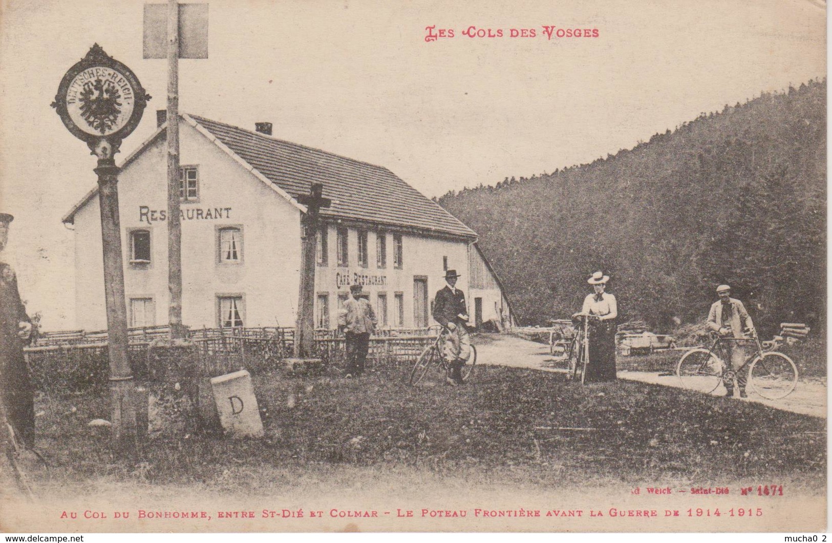 88 - COL DU BONHOMME - POTEAU FRONTIERE - DOUANIERS - Zoll