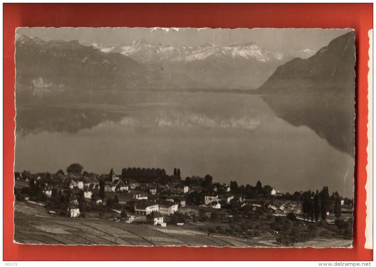 DA05-38 Lavaux Cully Et Les Alpes. Circulé En 1944, Timbre Manque - Cully