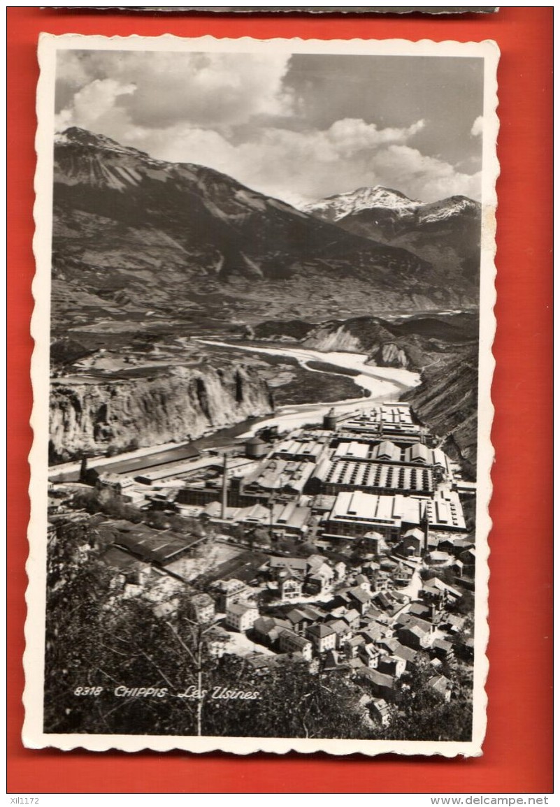 DA05-40  Chippis Près Sierre, Les Usines.  Circulé. - Chippis