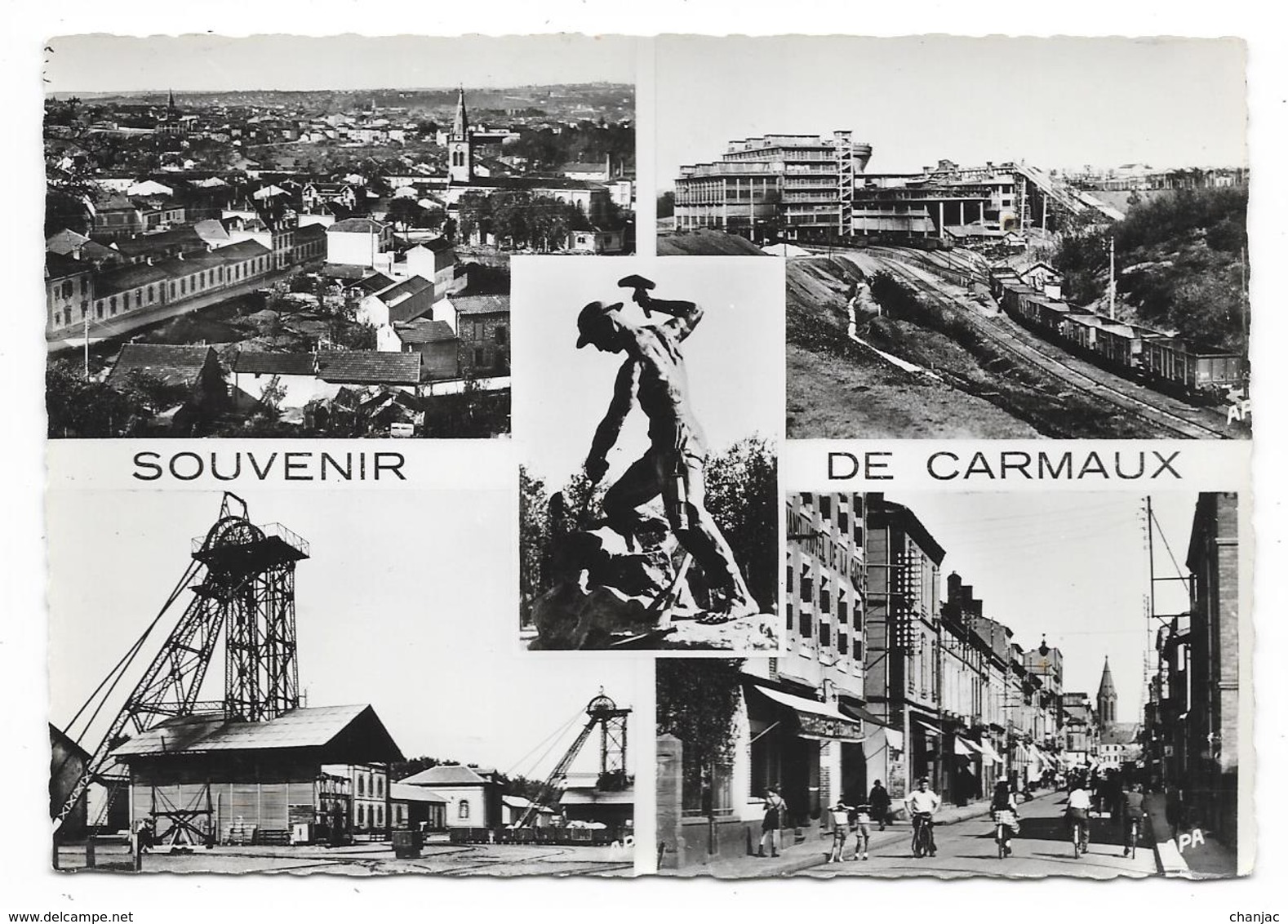 Cpsm: 81 Souvenir De CARMAUX (ar. Albi) Multivues (Puits De La Tronquié, Les Laveries, Le Mineur) N° 1 - Carmaux