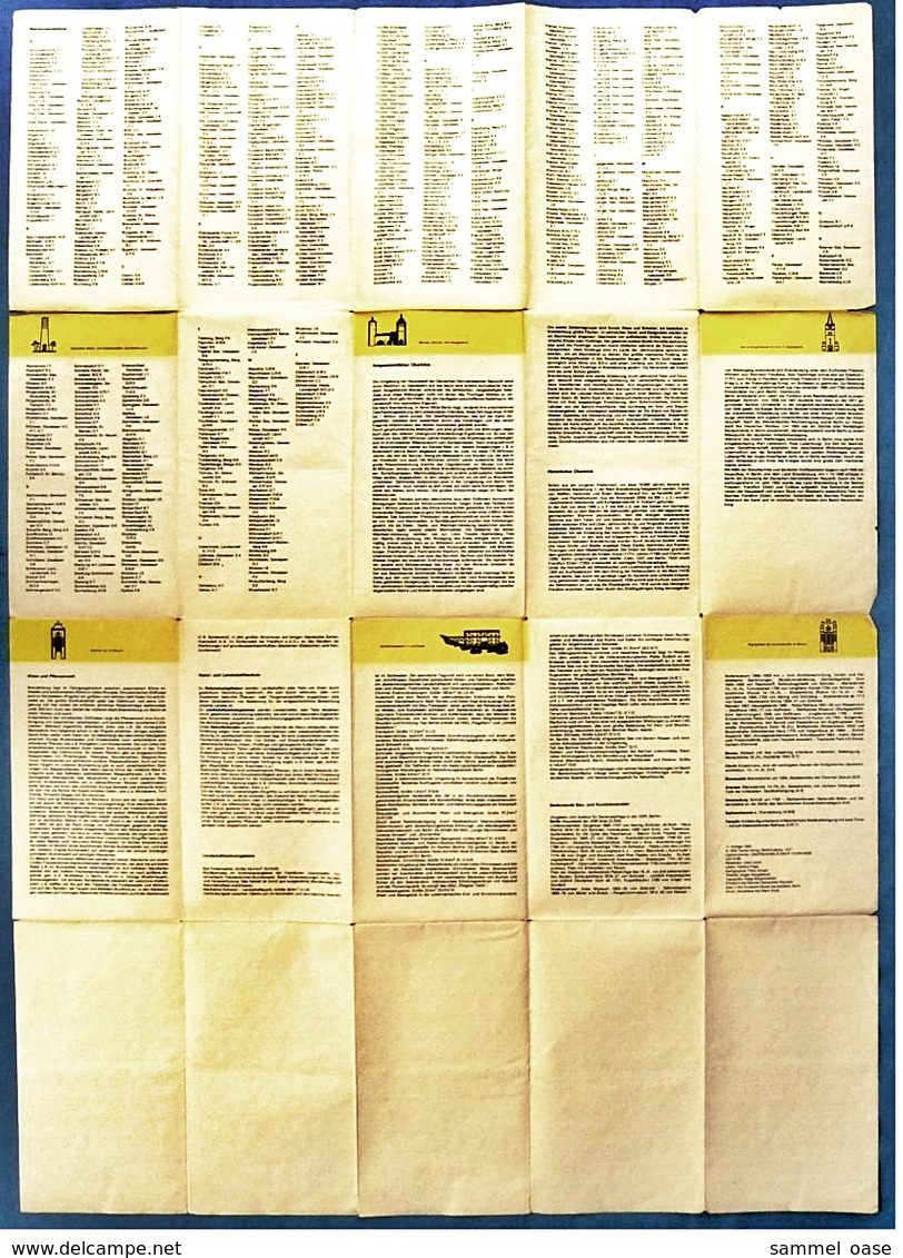 Touristenkarte / Strassenkarte  -  Berlin Nord  -  ca. 96 x 64 cm  -  1:100.000  -  1983