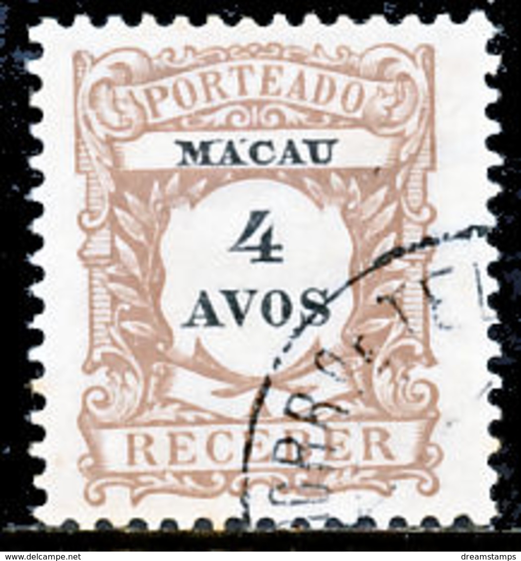 !										■■■■■ds■■ Macao Postage Due 1904 AF#04ø Regular Issue 4 Avos (x12013) - Impuestos