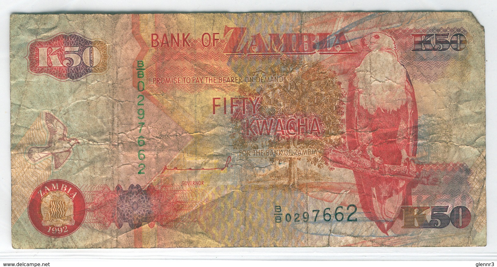 ZAMBIA 37a 1992 50 Kwacha Used Fair - Zambia