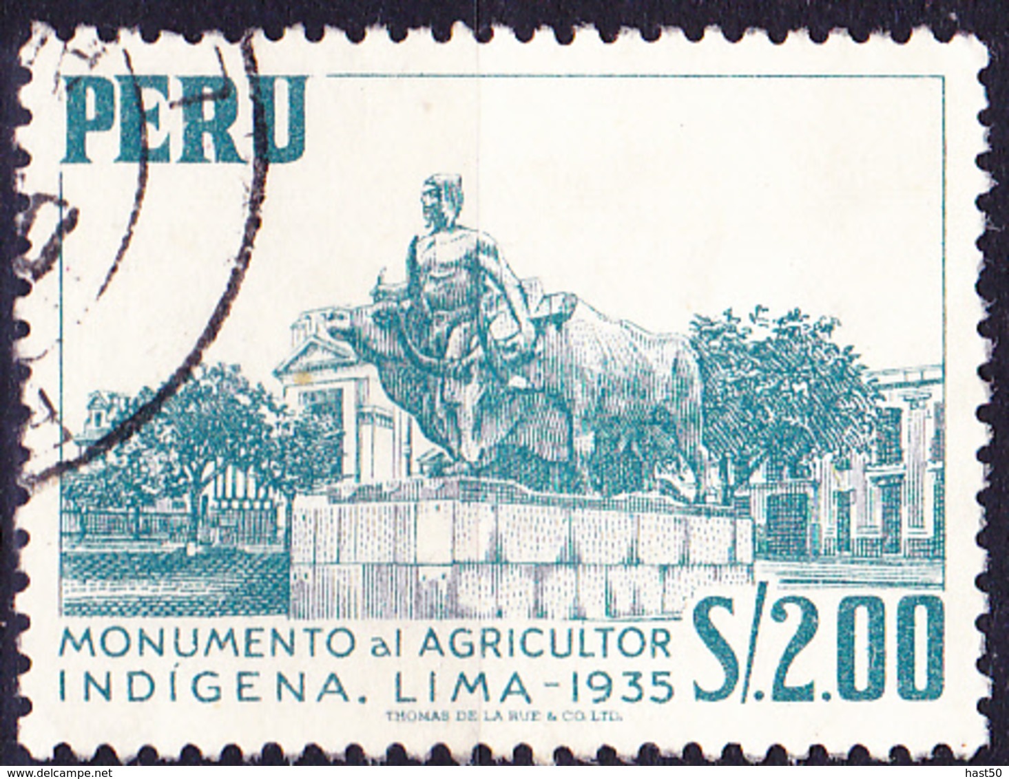 Peru - Denkmal Der Eingeborenen-Landwirtschaft, Lima (MiNr: 530) 1953 - Gest Used Obl - Perù