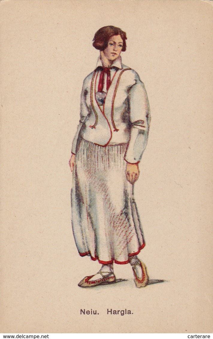 Cpa,ESTONIE,NEIU.HARGLA,femme  De Luxe Du Passé,eesti Rahva Muuseumi Pildikirjastus,girl. Parish Of Hargla,rare - Estonie