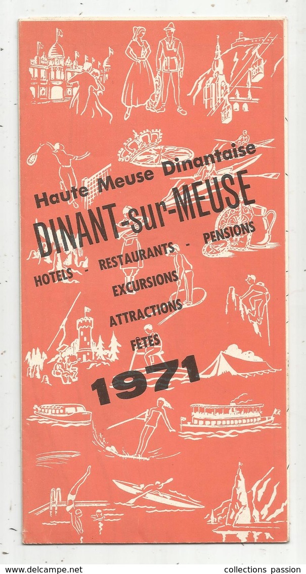 Dépliant Touristique , BELGIQUE ,1971 , DINANT SUR MEUSE , 18 Pages , 4 Scans , Frais Fr 1.65 E - Dépliants Touristiques