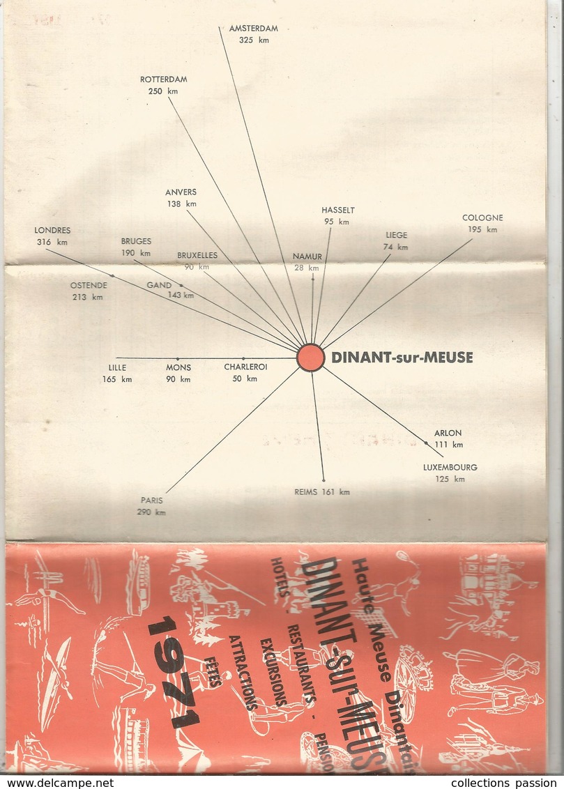 Dépliant Touristique , BELGIQUE ,1971 , DINANT SUR MEUSE , 18 Pages , 4 Scans , Frais Fr 1.65 E - Dépliants Touristiques