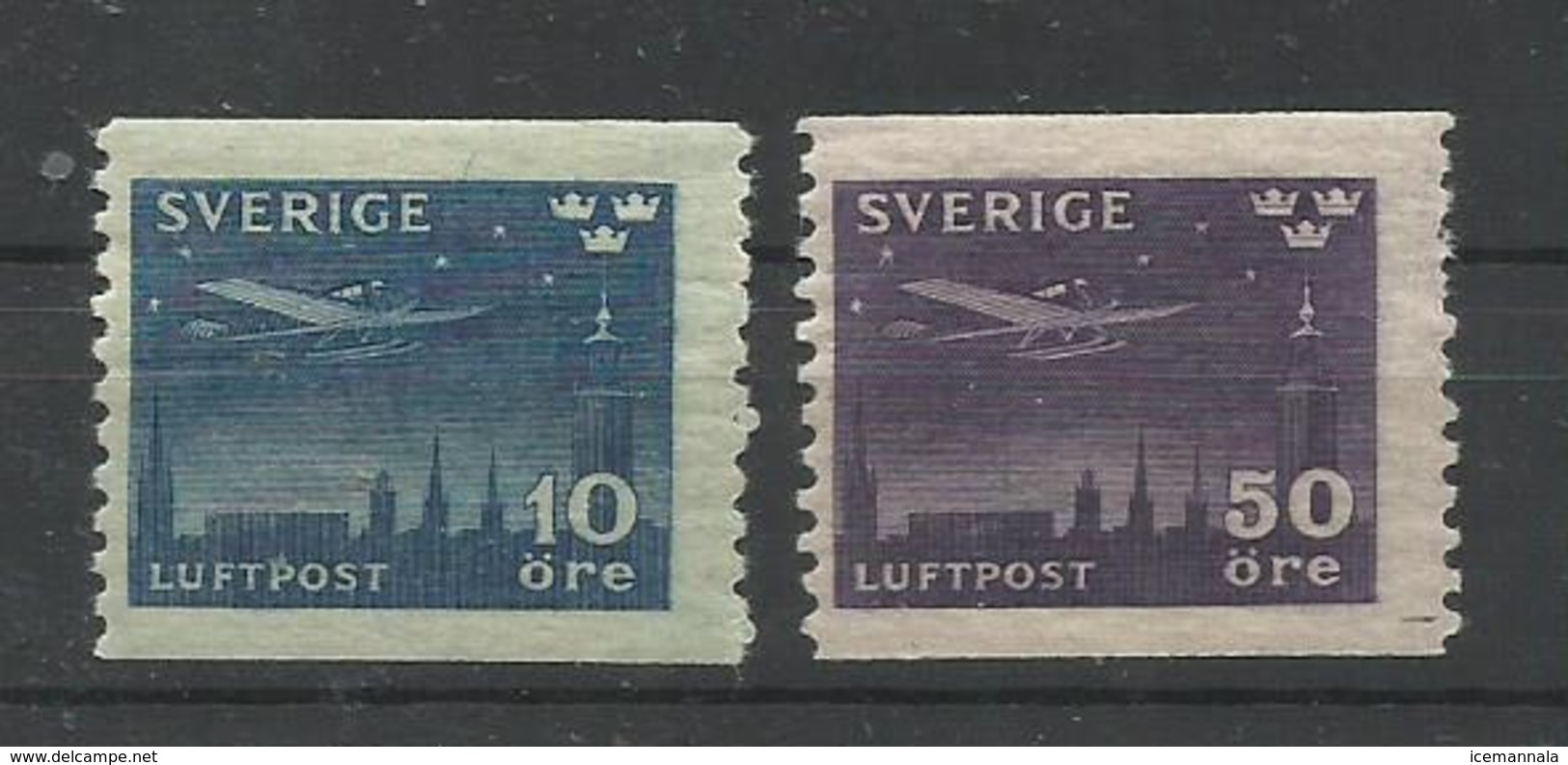 SUECIA  YVERT AEREO  4/5  MNH  ** - Neufs