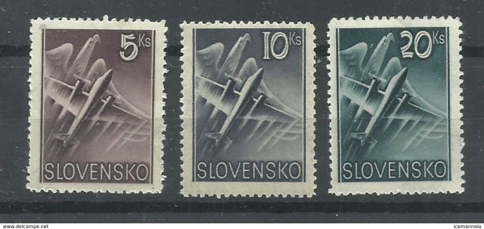 ESLOVAQUIA   YVERT AEREO  7/9    MNH  ** - Nuevos