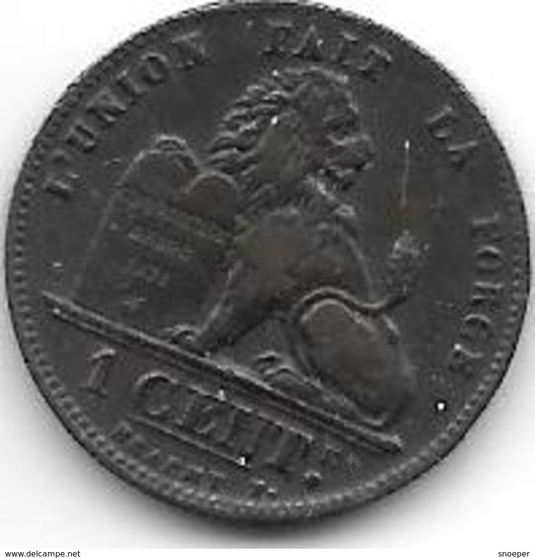 Belguim 1 Centime 1899 French  Km 33.1  Vf - 1 Centime