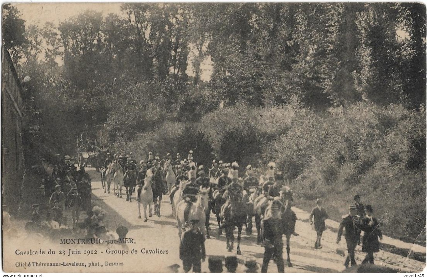 Montreuil Sur Mer : Cavalcade Du 23 Juin 1912, Groupe De Cavaliers - Montreuil