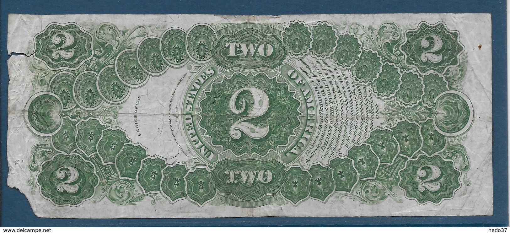 Etats Unis - 2 Dollars - 1917 - Pick N°188 - B - Billets Des États-Unis (1862-1923)