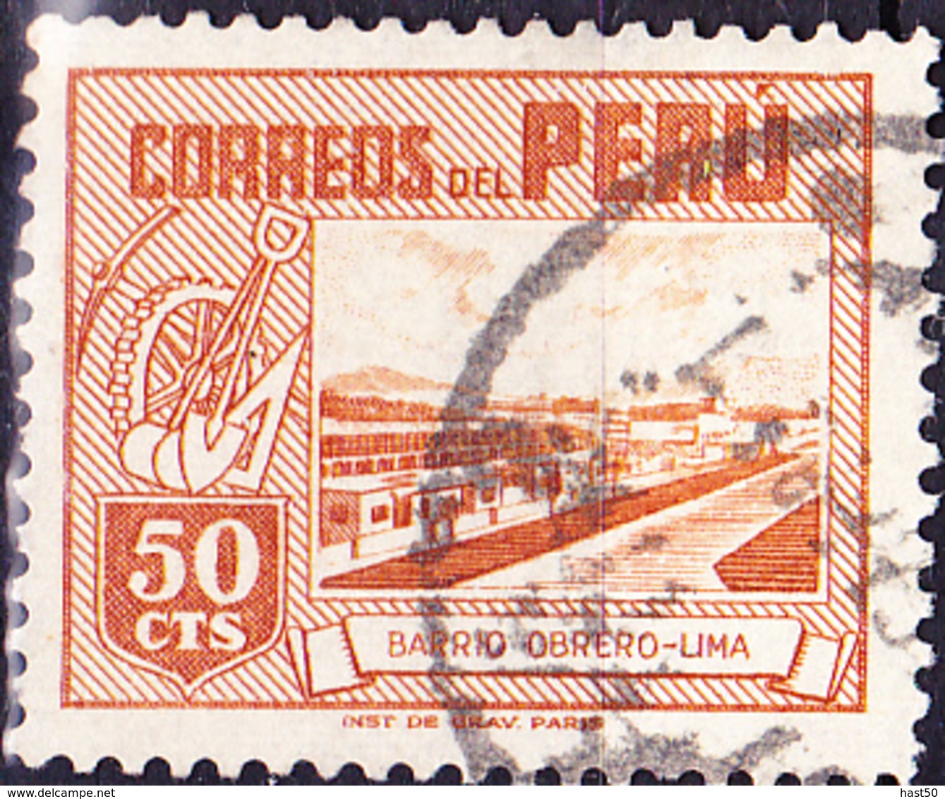 Peru - Arbeitersiedlung In Lima (MiNr: 473) 1949 - Gest Used Obl - Peru