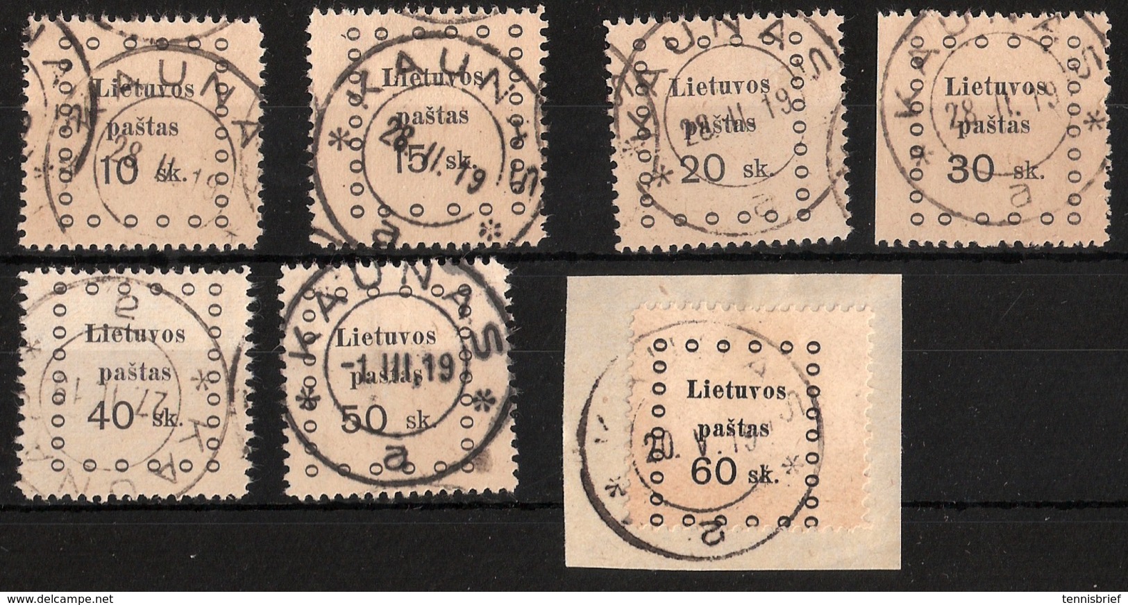 Lietuvos, 1919, No. 13 - 19 , #a406 - Lituanie