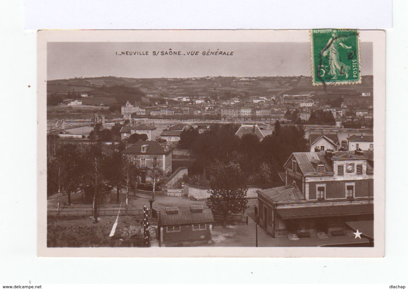 Carte Photo Etoile De Neuville Sue Saône. Vue Générale, Gare. (2907) - Neuville Sur Saone