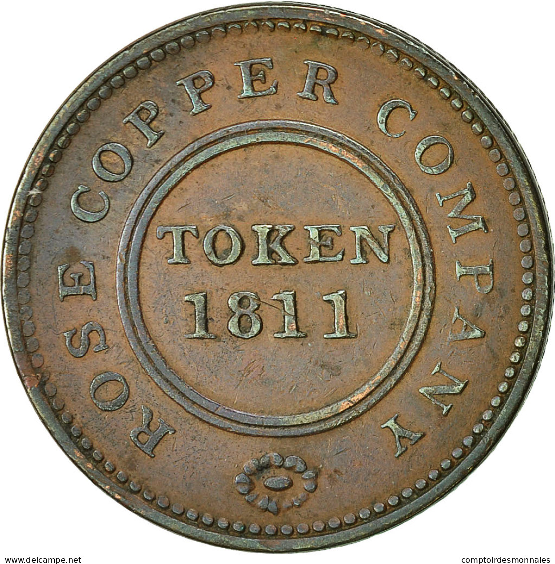 Monnaie, Grande-Bretagne, Rose Copper Company, Halfpenny Token, 1811 - Autres & Non Classés