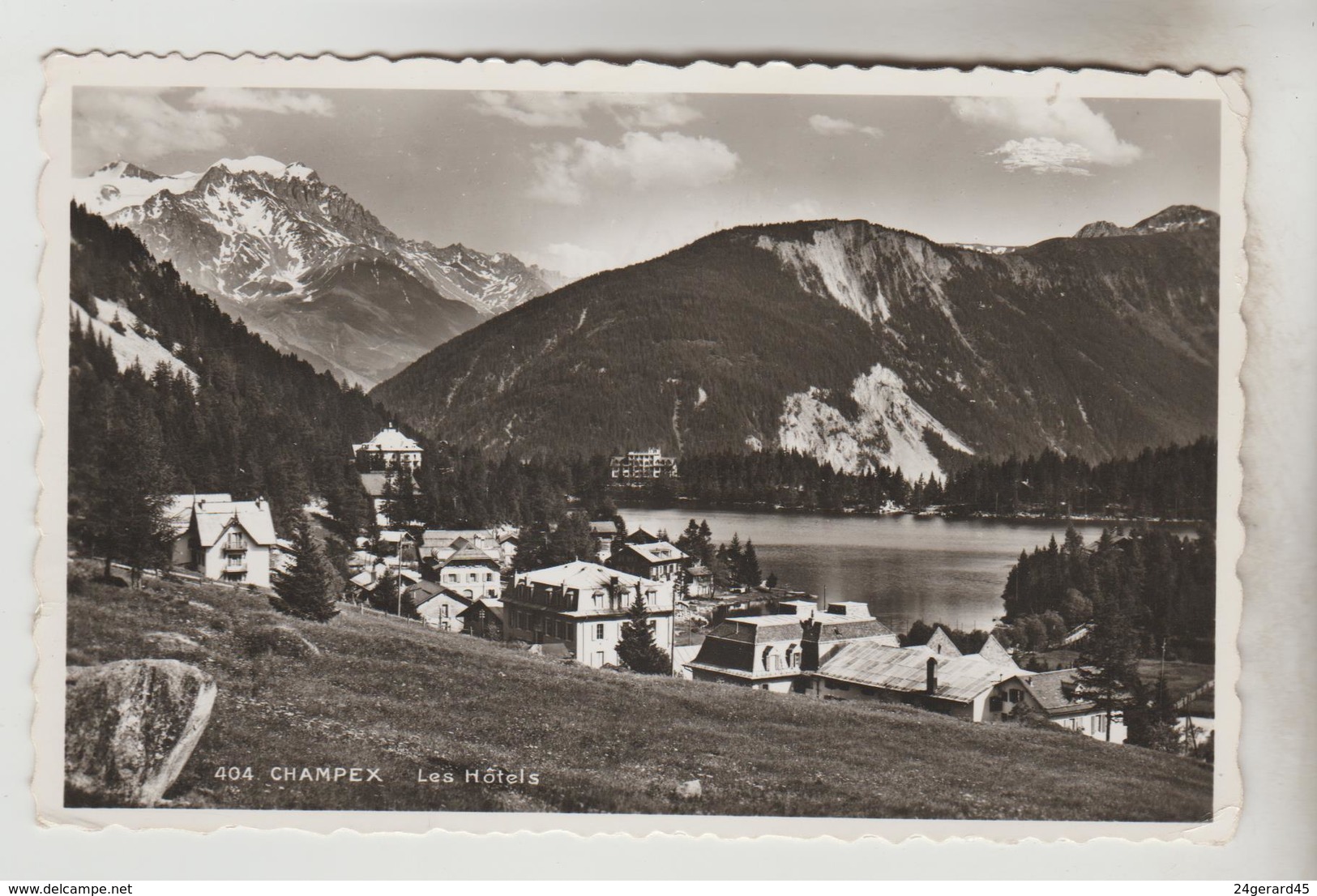 CPSM ORSIERES (Suisse-Valais) - CHAMPEX LAC : Les Hôtels - Orsières