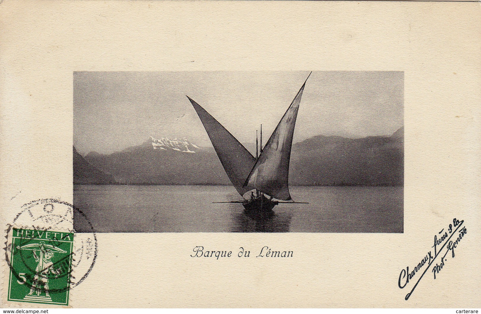 SUISSE,SCHWEIZ,SVIZZERA,SWITZERLAND,HELVETIA,SWISS ,VAUD,MONTREUX,TAMPON GLION,VOILIER,BARQUE - Montreux