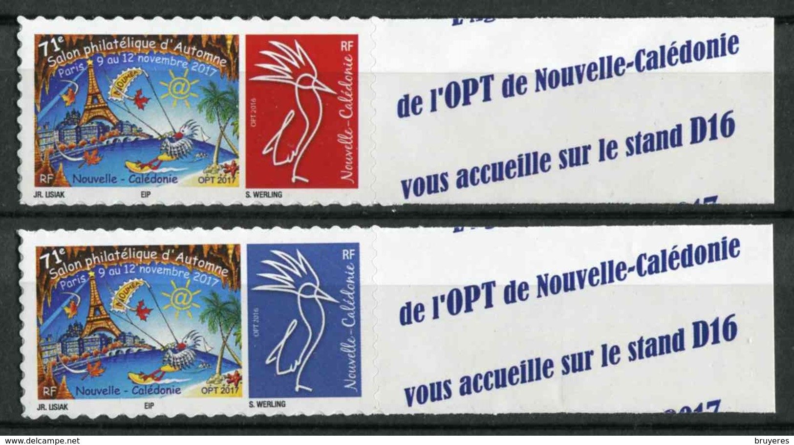 Timbres ** De 2017 Autocol. En Bord De Feuille "71e Salon D'Automne Paris  2016 Du 9 Au 12 Novembre 2017" - Neufs