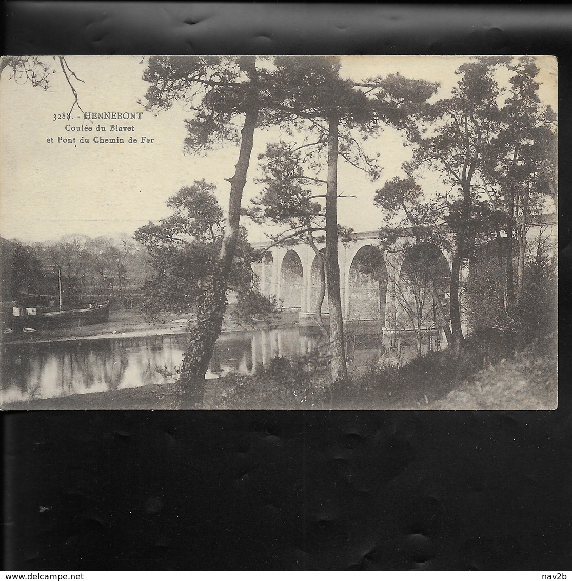 Hennebont . Coulée Du Blavet Et Pont Du Chemin De Fer . Ecrite . - Hennebont