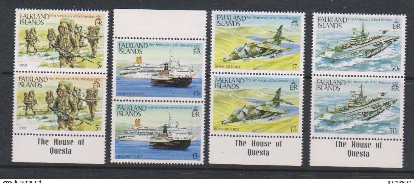 Falkland Islands 1983 1st Anniversary Liberation 4v (pair)  ** Mnh (38949D) - Falklandeilanden